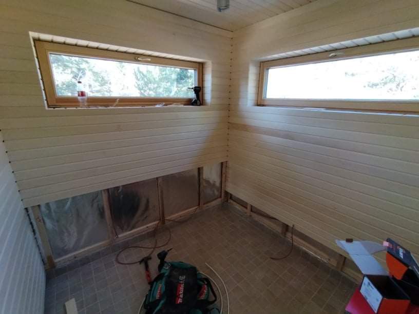 Sauna seina ehitus